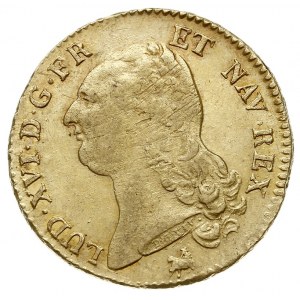 podwójny louis d’or a la tete nue 1787 / B, Rouen, złot...