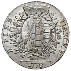 talar 1778 / EDC, Drezno, srebro 27.91 g, Dav. 2690, Sc...