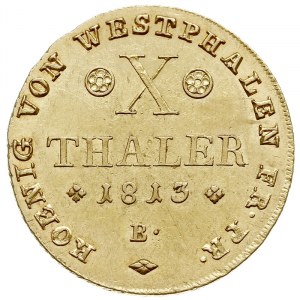 10 talarów 1813 / B, złoto 13.28 g, Divo 215, Fr. 3513,...