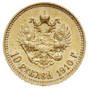 10 rubli 1910 / (ЭБ), Petersburg, złoto 8.60 g, Bitkin ...