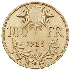 100 franków 1925 / B, Berno, złoto 32.29 g, HMZ 2-1193a...