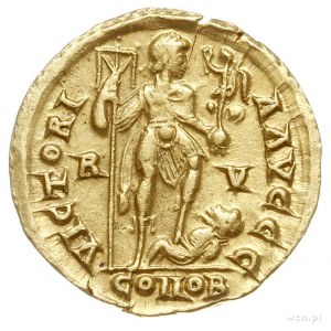 Honoriusz 393-423, solidus 402-408, mennica Rawenna, Aw...