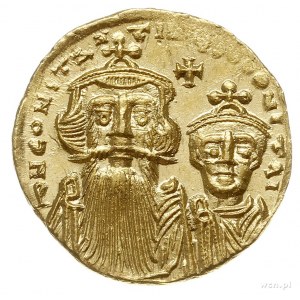 Konstans II i Konstantyn IV 641-668, solidus 654-659, K...