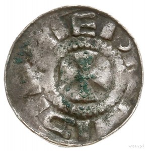 Saksonia, denar krzyżowy XI w., Aw: Krzyż kawalerski, R...