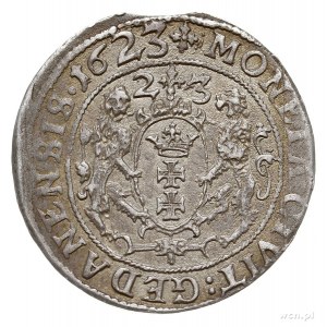 ort 1623, Gdańsk, na rewersie pełna data w otoku, monet...