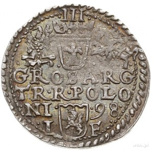 trojak 1598, Olkusz, typ popiersia króla z 1596 roku, I...
