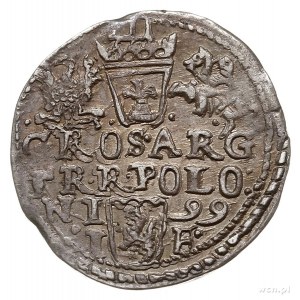 trojak 1599, Olkusz, popiersie króla z 1598 roku, Iger ...