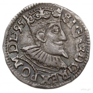 trojak 1595, Wschowa, data obok głowy króla, Iger W.95....