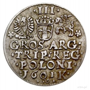 trojak 1601, Kraków, popiersie króla w lewo, Iger K.01....
