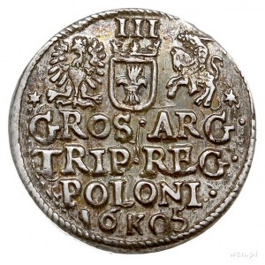 trojak 1605, Kraków, Iger K.05.1.a (R1), piękny, patyna