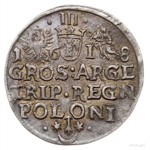 trojak 1618, Kraków, Iger K.18.1.b (R), ładny, patyna