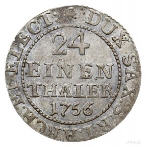 grosz (1/24 talara) 1756, Drezno, Kahnt 591 wariant a -...