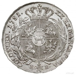półtalar 1781, Warszawa, srebro 14.02 g, Plage 367, w c...