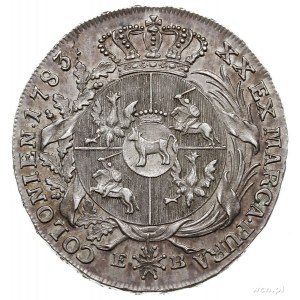 półtalar 1783, Warszawa, srebro 14.03 g, Plage 369, wyś...