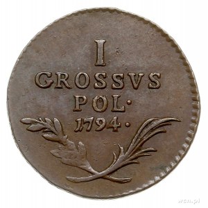 1 grosz 1794, Wiedeń, Plage 11, piękny, patyna