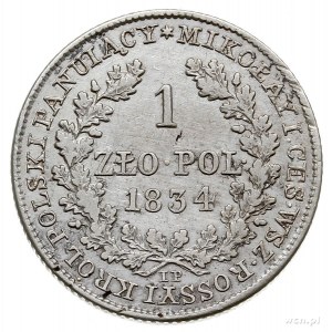 1 złoty 1834, Warszawa, Plage 80, Bitkin 1005, minimaln...