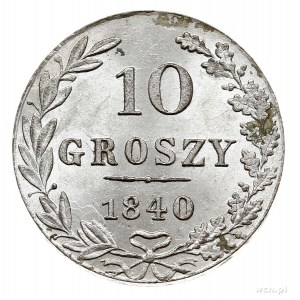 10 groszy 1840, Warszawa, Plage 106, Bitkin 1182, piękn...