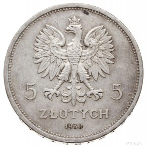 5 złotych 1930, Warszawa, Sztandar - 100. rocznica Pows...