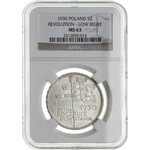 5 złotych 1930, Warszawa, Sztandar - 100. rocznica Pows...