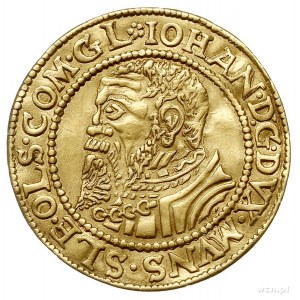 Jan Oleśnicki 1553-1565, dukat 1557, Złoty Stok, Aw: Po...