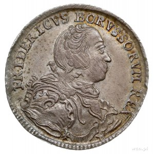 Fryderyk II 1740-1786, 1/4 talara 1751, Wrocław, F.u.S....