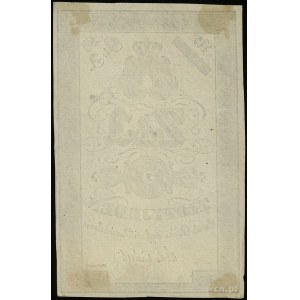 1 złoty 1831, podpis: Łubieński, próbny druk - biały ci...