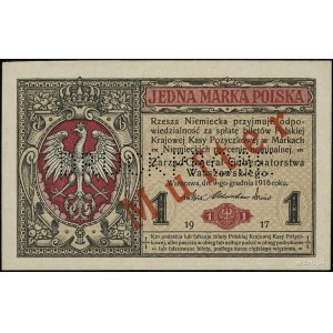 1 marka polska 9.12.1916, Generał, seria B, numeracja 0...
