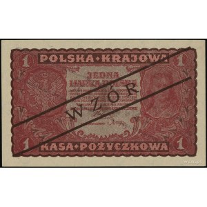 1 marka polska 23.08.1919, po obu stronach ukośny czarn...