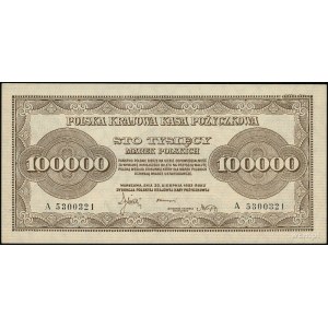 100.000 marek polskich 30.08.1923, seria A, numeracja 5...