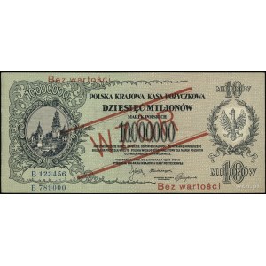 10.000.000 marek polskich 20.11.1923, po obu stronach u...