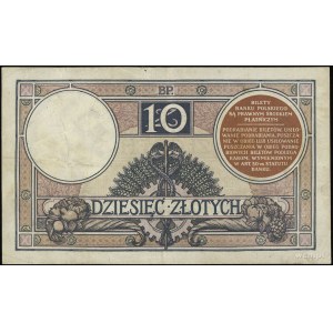 10 złotych 15.07.1924, III emisja, seria A, numeracja 7...