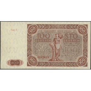 100 złotych 15.07.1947, seria C, numeracja 4112043, Luc...