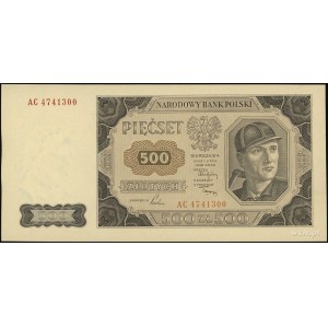 500 złotych 1.07.1948, seria AC, numeracja 4741300, Luc...