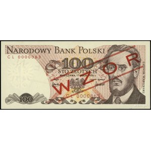 100 złotych 17.05.1976, seria Cl, numeracja 0000063, Mi...