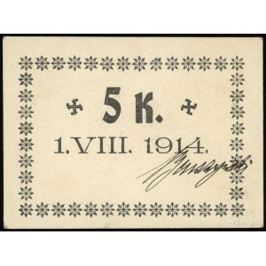 Kalisz, 5 i 10 kopiejek 1.08.1914, Podczaski R-120.A.1....