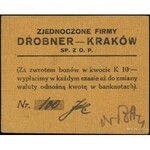 Kraków, Zjednoczone Firmy Drobner, 50 halerzy i 1 koron...