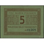 Wilno, Wileński Bank Handlowy, 1, 5, 10 i 20 marek pols...