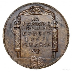 Uchwalenie Konstytucji Marcowej 1921, medal autorstwa J...