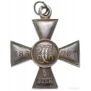 Krzyż św. Jerzego, 4. stopień, srebro 9.95 g, 34 x 34 m...