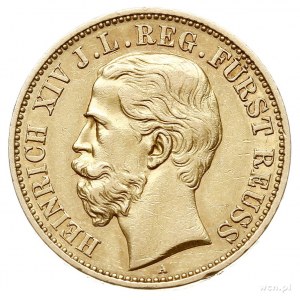 Henryk XIV 1867-1913, 20 marek 1881 A, Berlin, złoto 7....