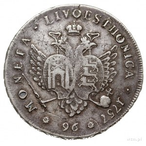 Livoestonika, 1 rubel = 96 kopiejek 1757, Krasny Dwor, ...