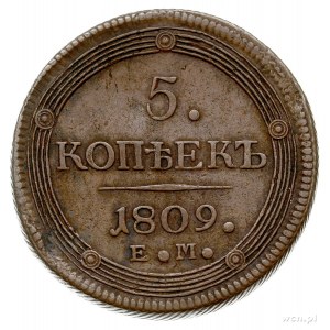 5 kopiejek 1809 / ЕМ, Jekaterynburg , Bitkin 299, Brekk...