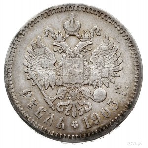 rubel 1903 (А.Р), Petersburg, srebro 19.70 g, Bitkin 57...