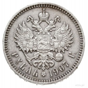 rubel 1907 (Э.Б), Petersburg, Bitkin 61, Kazakov 326, r...