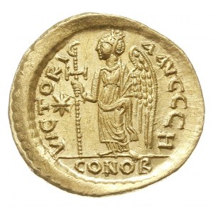 solidus 492-507, Konstantynopol, Aw: Popiersie cesarza ...