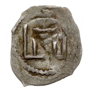 denar 1413-1430, Aw: Kolumny Gedymina, Rw: Grot włóczni...