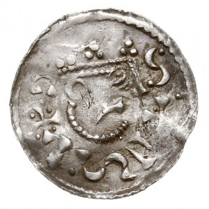 denar 1009-1024, Aw: Popiersie w prawo, napis wokoło, R...