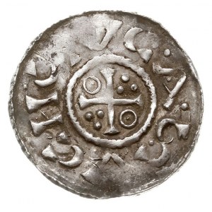 denar 1009-1024, Aw: Popiersie w prawo, napis wokoło, R...