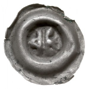 brakteat, Pół-lilia i ryba, srebro 0.42 g, Fbg 676