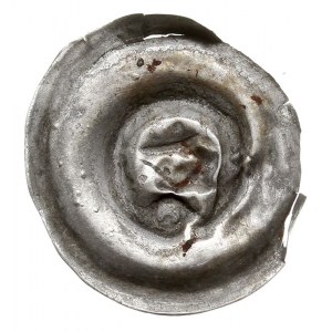 brakteat, Gotycka litera M, srebro 0.26 g, Fbg 872